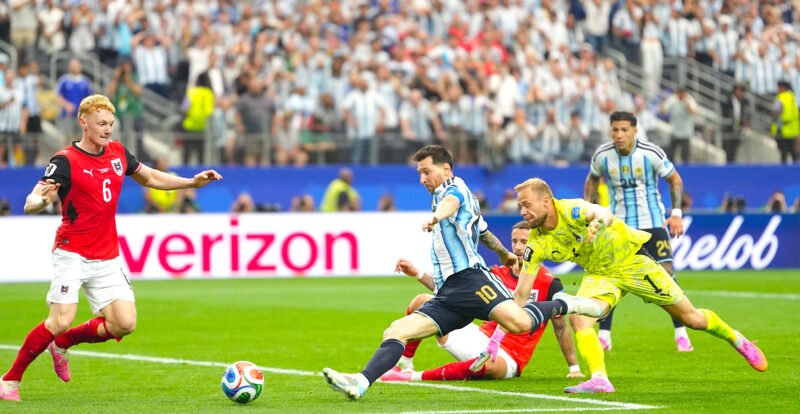 At 39, Messi breaks cup scoring record
